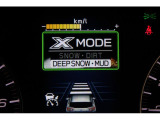 XーMODEは路面に応じてモードを選択するだけで4輪の駆動力やブレーキなどを最適にコントロール。悪路からのスムーズな脱出をサポートします。