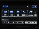 目的地設定画面は住所、電話番号、施設名称らなどから検索設定が出来ます。