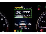 X-MODEは路面に応じてモードを選択するだけで4輪の駆動力やブレーキなどを最適にコントロール。悪路からのスムーズな脱出をサポートします。