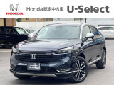 ミッドナイトブルービームメタリック【B610M】のヴェゼルe:HEVです。純正メモリーナビ、前後ドライブレコーダー等がついています。