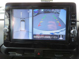(全周囲モニター)車を上から見たような映像で死角もバッチリ確認できます。