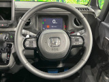 【純正革巻きステアリング】上質な革を使用することで、手にしっかり馴染みとても運転しやすいハンドルです♪