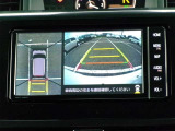 パノラミックビューモニター&バックモニター♪車両の前後左右に搭載した4つのカメラの映像を合成し、車を真上から見ているような映像を表示♪