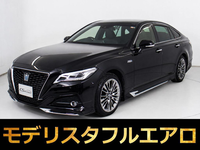 クラウン ハイブリッド 3.5 G エグゼクティブ 黒革 法人ワンオーナ BSM