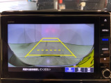 リアカメラ付で、後方をナビ画面で確認。車庫入れも安心です。もちろん、バックギアと連動しています。