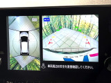 【アラウンドビューモニター】専用のカメラにより、上から見下ろしたような視点で360度クルマの周囲を確認することができます☆死角部分も確認しやすく、狭い場所での切り返しや駐車もスムーズに行えます。