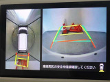 バックガイドモニターを装備しています、車庫入れもラクラクです。パノラミックビューモニターを搭載しています、上からの画像も表示されます。