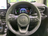 【純正革巻きステアリング】上質な革を使用することで、手にしっかり馴染みとても運転しやすいハンドルです♪