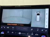 【パノラミックビューモニター】クルマの前後左右に搭載したカメラから取り込んだ画像を合成し、車両を上から見たような画像をディスプレイに表示します。