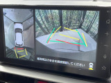 【パノラミックビューモニター】専用のカメラにより、上から見下ろしたような視点で360度クルマの周囲を確認することができます☆死角部分も確認しやすく、狭い場所での切り返しや駐車もスムーズに行えます。