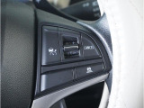 【アダプティブクルーズコントロール】ステアリングのスイッチを操作するとミリ波レーダーで先行車との距離を測定。設定を適切に保ちながら加速・減速、さらに停止まで自動に追従します。