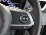 ステアリングスイッチ付き。前方から目を離すことなく操作することが可能です。