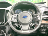 【純正革巻きステアリング】上質な革を使用することで、手にしっかり馴染みとても運転しやすいハンドルです♪