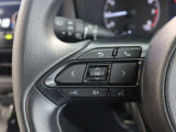 ステアリングスイッチ付き。前方から目を離すことなく操作することが可能です。
