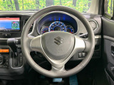 【純正革巻きステアリング】上質な革を使用することで、手にしっかり馴染みとても運転しやすいハンドルです♪