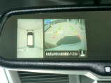 アラウンドビューを、ナビのスイッチで、ルームミラーかナビ画面かどちらかに映せます。
