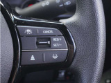 【アダプティブクルーズコントロール】ステアリングのスイッチを操作するとミリ波レーダーで先行車との距離を測定。設定を適切に保ちながら加速・減速、さらに停止まで自動に追従します。