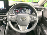 【純正革巻きステアリング】上質な革を使用することで、手にしっかり馴染みとても運転しやすいハンドルです♪