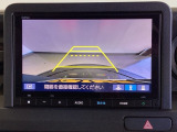 便利な3ビュー切り替え、ガイド線表示付きのバックカメラです。後退時、後方の視界をサポートします