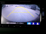 バックカメラの画像です。ガイドラインがスムースな車庫入れをサポートいたします。車庫入れの安心感がアップしますね。