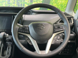 【純正革巻きステアリング】上質な革を使用することで、手にしっかり馴染みとても運転しやすいハンドルです♪