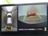 バックガイドモニターを装備しています、車庫入れもラクラクです。パノラミックビューモニターを搭載しています、上からの画像も表示されます。