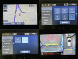ナビ、メニュー画面、パノラミックビューモニターの画像です。