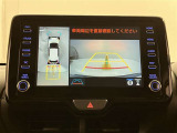 パノラミックビューモニター(全周囲モニター)です☆おクルマを空から見たように表示します。周囲の死角の確認に貢献します