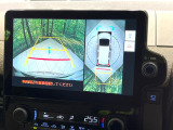 【パノラミックビューモニター】専用のカメラにより、上から見下ろしたような視点で360度クルマの周囲を確認することができます☆死角部分も確認しやすく、狭い場所での切り返しや駐車もスムーズに行えます。