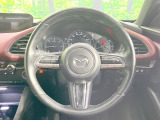 【純正革巻きステアリング】上質な革を使用することで、手にしっかり馴染みとても運転しやすいハンドルです♪