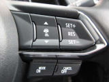ステアリングスイッチで、先行車に自動追従するアダプティブクルーズコントロールが作動可能。設定した車速内での車間距離を自動で調整・維持。高速道路の渋滞時もアクセル・ブレーキ操作から解放されます。