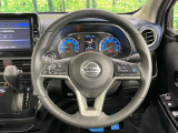 【純正革巻きステアリング】上質な革を使用することで、手にしっかり馴染みとても運転しやすいハンドルです♪