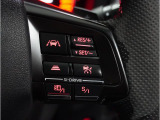 アイサイトの運転支援機能、クルーズコントロールのボタンです。前の車についていく機能や、一定の速さで走行する機能があります。