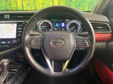 【純正革巻きステアリング】上質な革を使用することで、手にしっかり馴染みとても運転しやすいハンドルです♪
