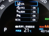 【PCS(プリクラッシュセーフティーシステム】・・・進路上の車両を前方センサーで検出し、衝突の可能性が高いと判断したときに、警報やブレーキ力制御により運転者の衝突回避操作を補助します。