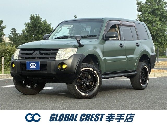 パジェロ 3.8 ロング スーパーエクシード 4WD 1年保証付 グリ-ンII全塗装 リフトアップ