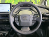【純正革巻きステアリング】上質な革を使用することで、手にしっかり馴染みとても運転しやすいハンドルです♪
