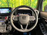 【純正革巻きステアリング】上質な革を使用することで、手にしっかり馴染みとても運転しやすいハンドルです♪