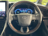 【純正革巻きステアリング】上質な革を使用することで、手にしっかり馴染みとても運転しやすいハンドルです♪