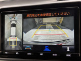 バックカメラの他に上から見下ろしたような画像が見れるアラウンド(全方位)モニター。前後左右を把握できる、すごい機能が装備されています!