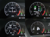 インフォメーションディスプレイの表示例です。4WD稼働状態、運転支援設定、燃費・走行情報、ナビゲーションなど様々な表示ができます。