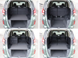 重い荷物も、楽に積み降ろし。ワイドな開口幅と低床設計により、大開口テールゲートを実現。2列目シートをダブルホールダウンで収納すると広大な荷室が出現します。