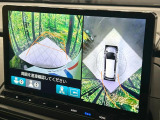 【マルチビューカメラシステム】専用のカメラにより、上から見下ろしたような視点で360度クルマの周囲を確認することができます☆死角部分も確認しやすく、狭い場所での切り返しや駐車もスムーズに行えます。