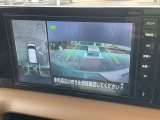 上から見下ろしているような視点で周囲が確認できるアラウンドビューモニターです。上から見下らしているような映像によって縦列駐車もラクラク、駐車が苦手な人の強い味方です!
