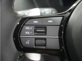 ハンドルにオーディオ操作用スイッチを備え、手を放さずに操作可能。安全性と利便性を両立しています。