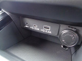 AUX端子、USBtypeA、USBtypeC端子、DC12V電源が付いています。