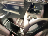 収納スペースや、ドリンクホルダーもついています。長距離ドライブで活躍する必需品ですね♪