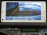 バックモニター付きです。モニターにはガイド線も表示されます。