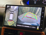 【パノラマモニター】専用のカメラにより、上から見下ろしたような視点で360度クルマの周囲を確認することができます☆死角部分も確認しやすく、狭い場所での切り返しや駐車もスムーズに行えます。