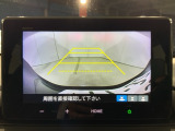 リアカメラ付で、後方を画面で確認。車庫入れも安心です。もちろん、バックギアと連動しています。